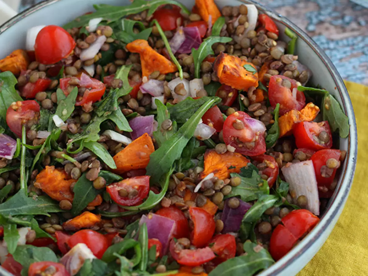 Linsesalat med søde kartofler - foto 4