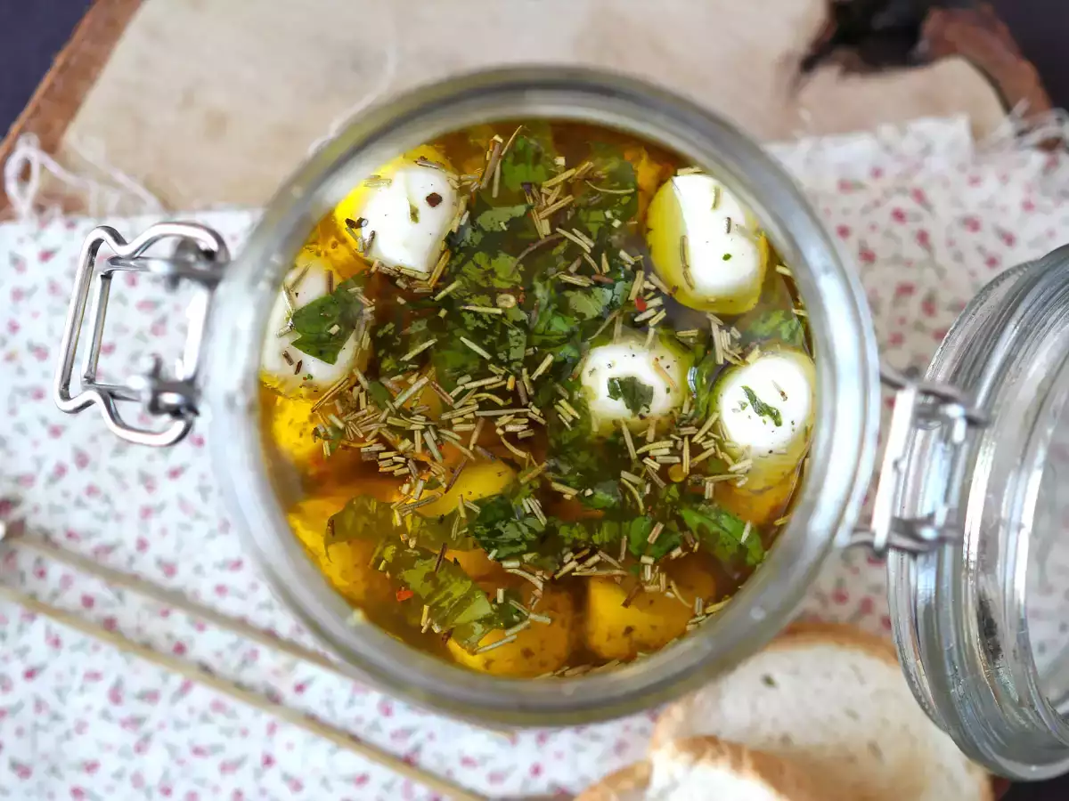 Marinerede mozzarellakugler til en aperitif eller salat! - foto 2