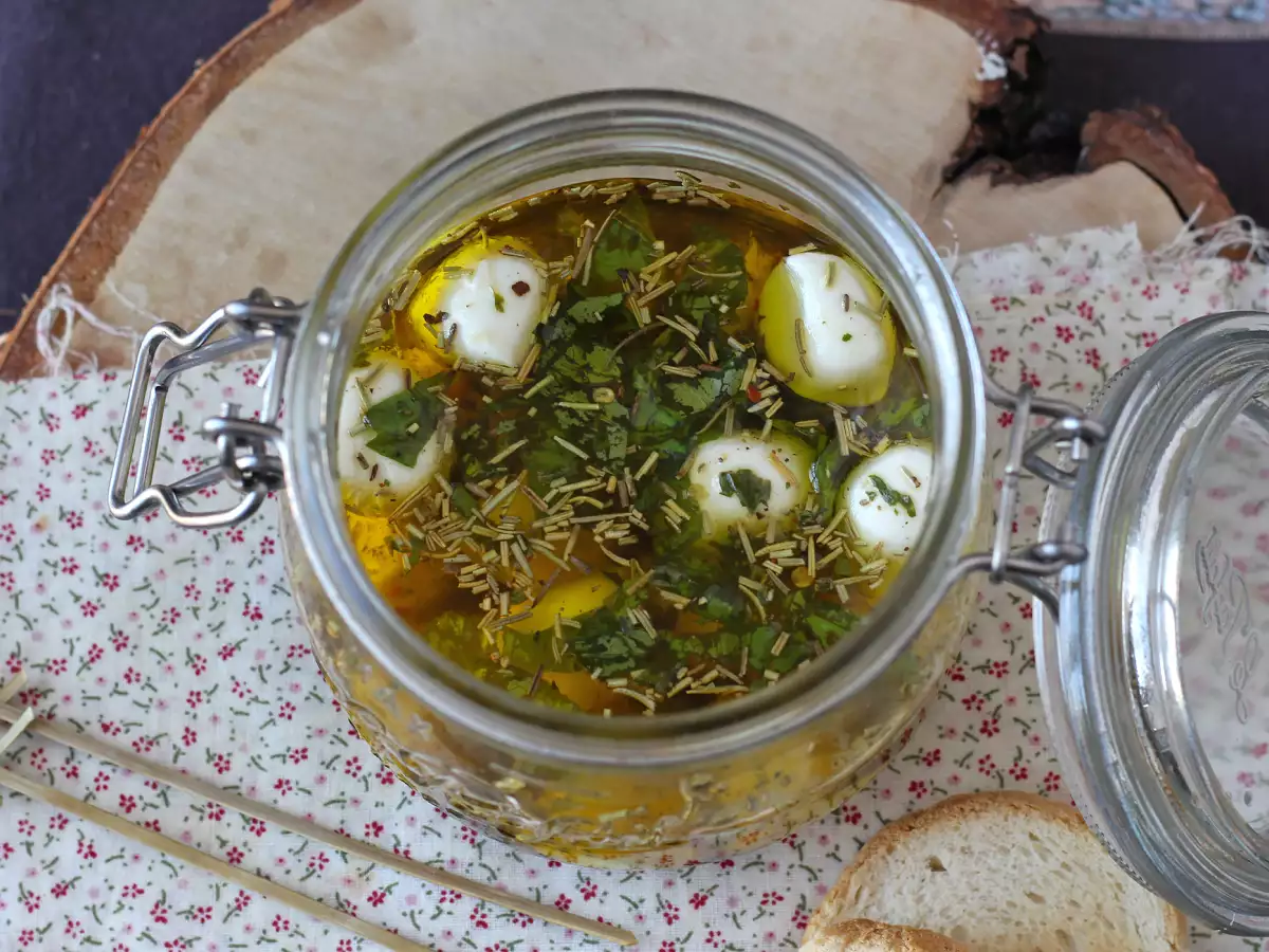 Marinerede mozzarellakugler til en aperitif eller salat! - foto 5