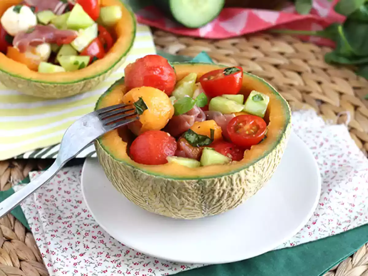 Melonsalat på melon - foto 3