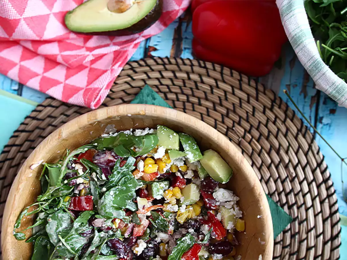 Mexicansk salat i glas - foto 2