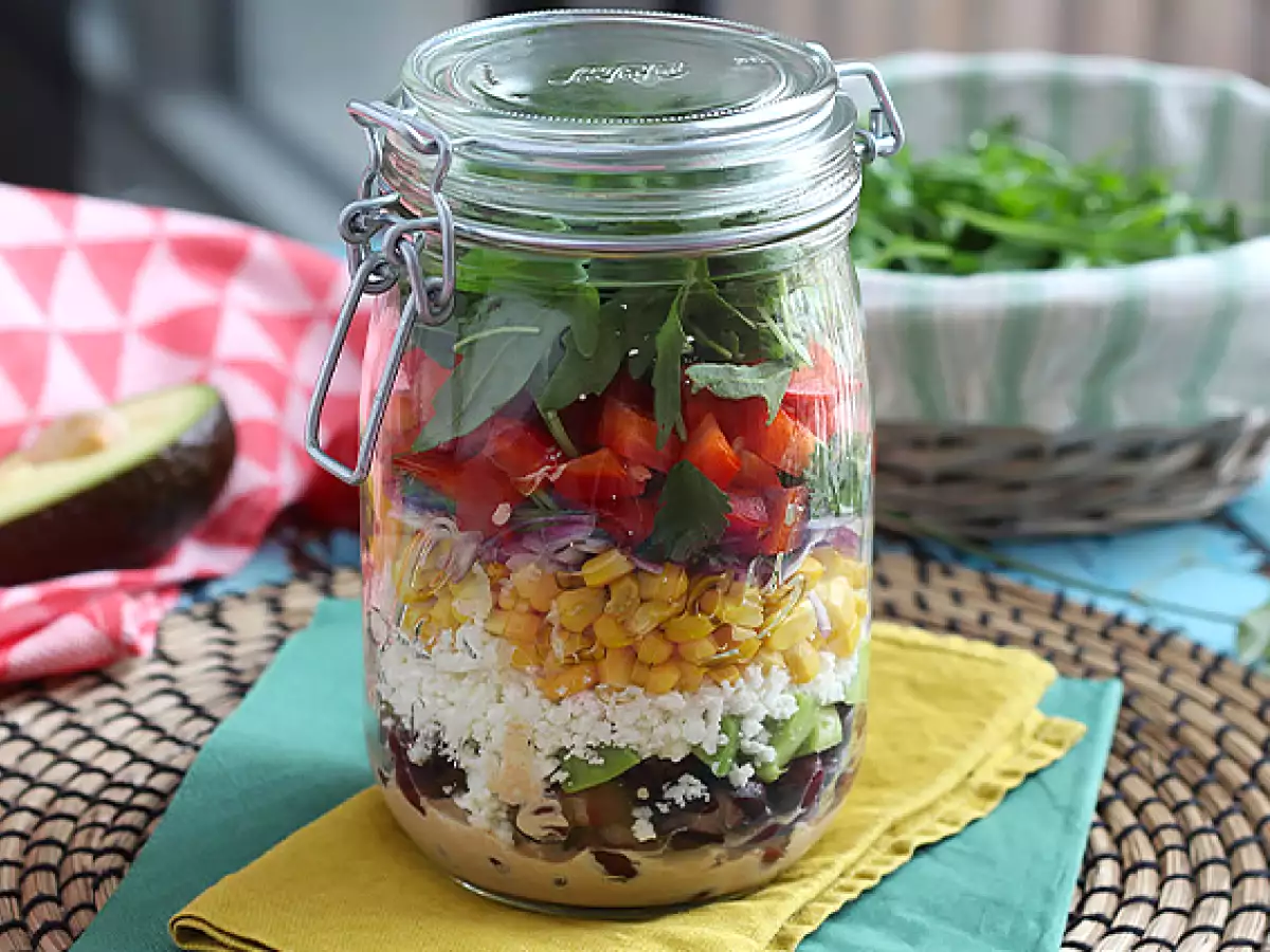 Mexicansk salat i glas - foto 3