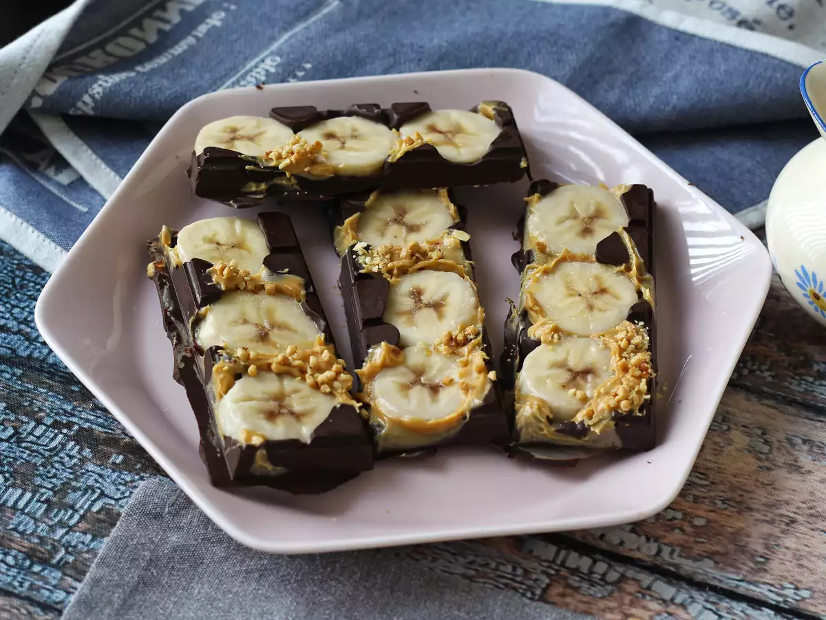 Mini-bananbarer med jordnøddesmør og chokolade – ekstra lækre og uden tilsat sukker - foto 3