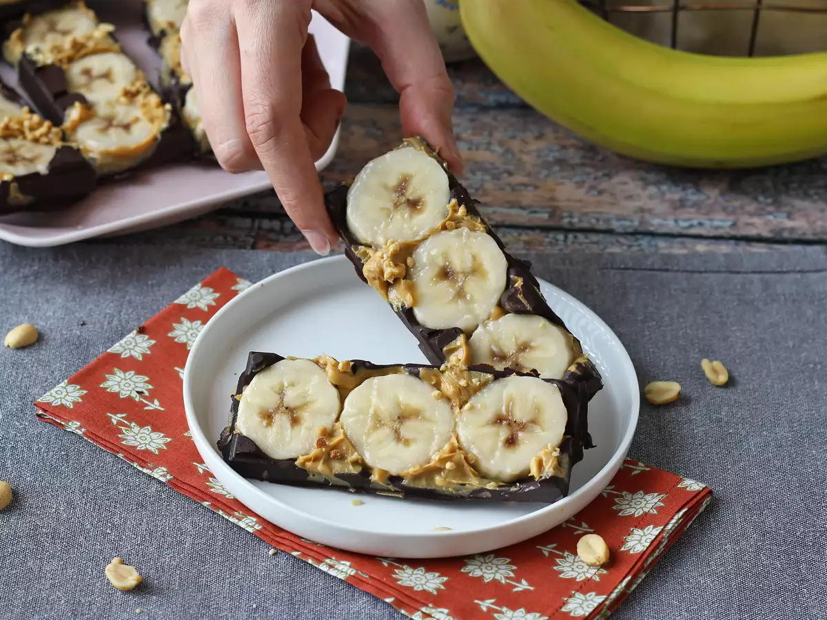 Mini-bananbarer med jordnøddesmør og chokolade – ekstra lækre og uden tilsat sukker - foto 4
