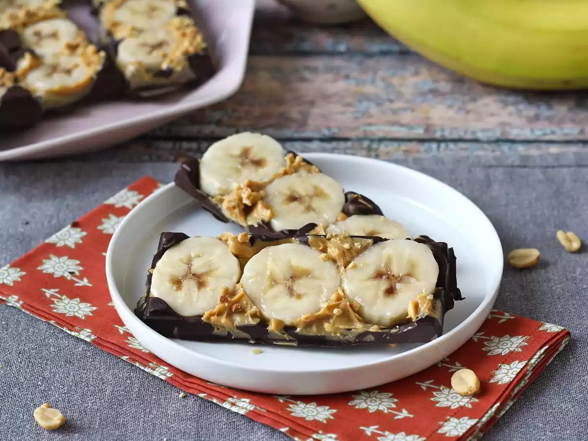 Mini bananer, peanutbutter og chokoladebarer, ultra velsmagende uden tilsat sukker - foto 2