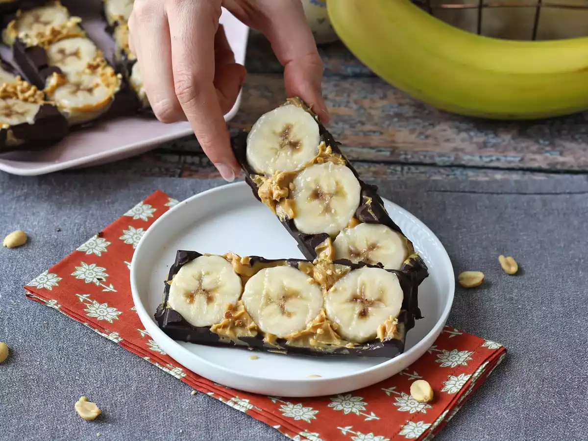 Mini bananer, peanutbutter og chokoladebarer, ultra velsmagende uden tilsat sukker - foto 4