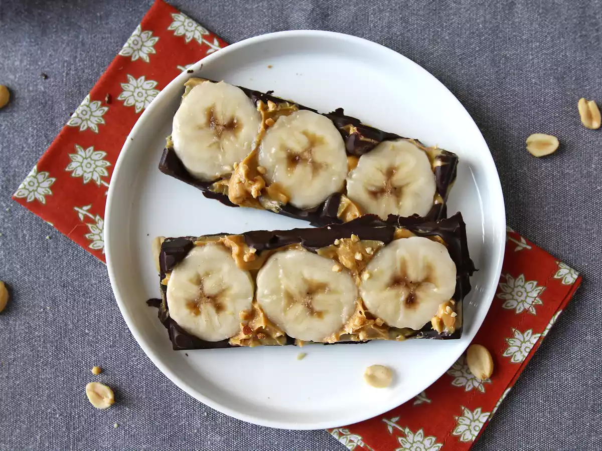 Mini bananer, peanutbutter og chokoladebarer, ultra velsmagende uden tilsat sukker - foto 5