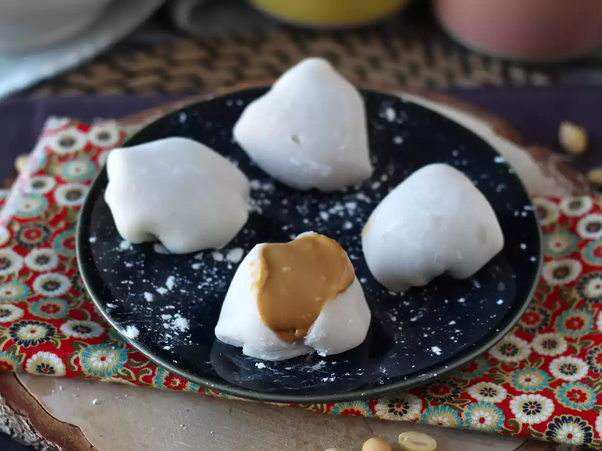 Mochis med jordnøddesmør