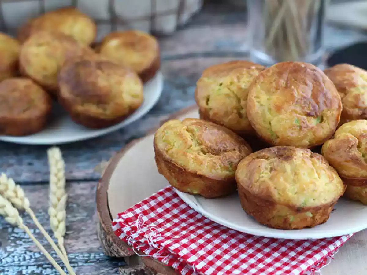 Muffins med courgette og gedeost - foto 5