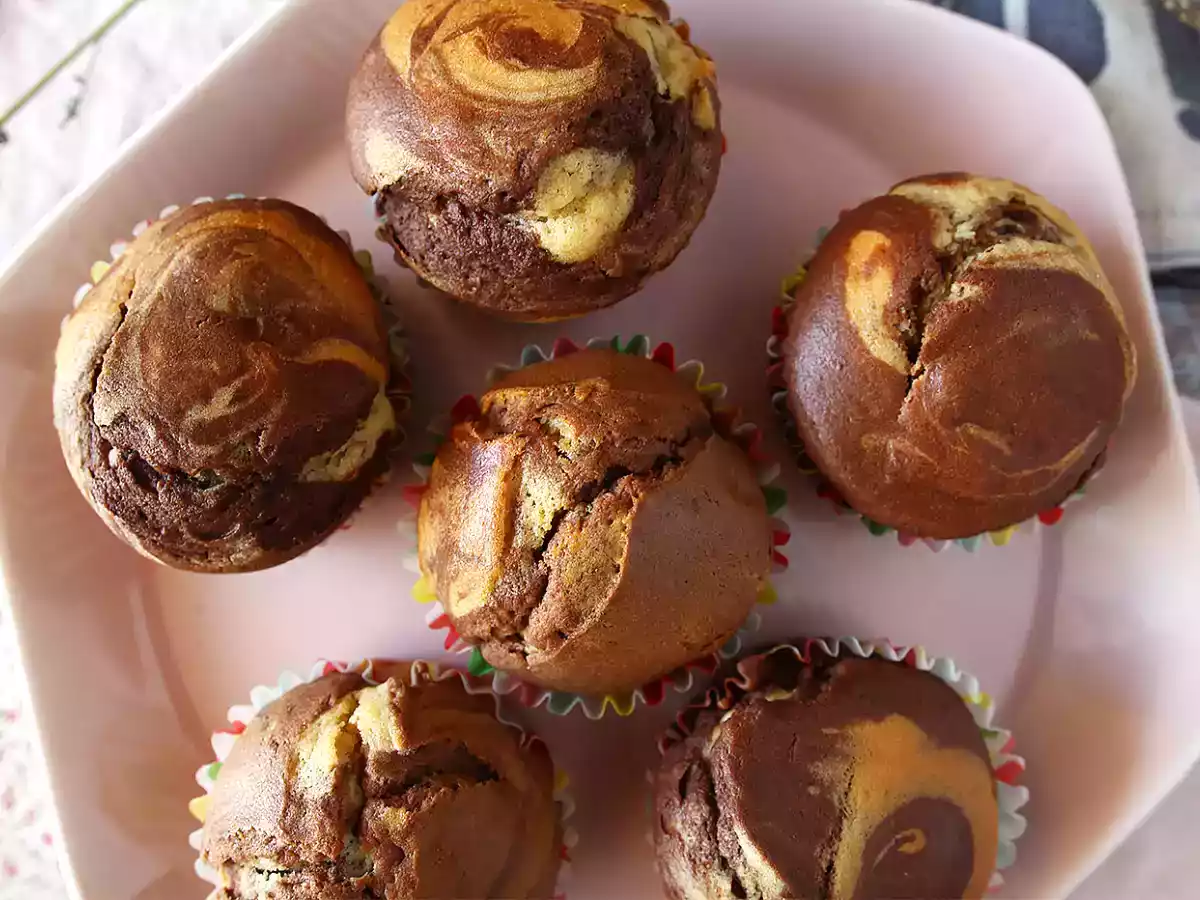 Muffins med marmor - foto 3