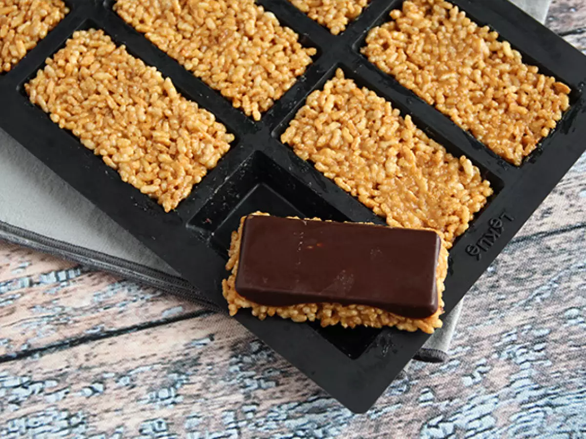 Müslibarer med puffede ris og jordnøddesmør - foto 6