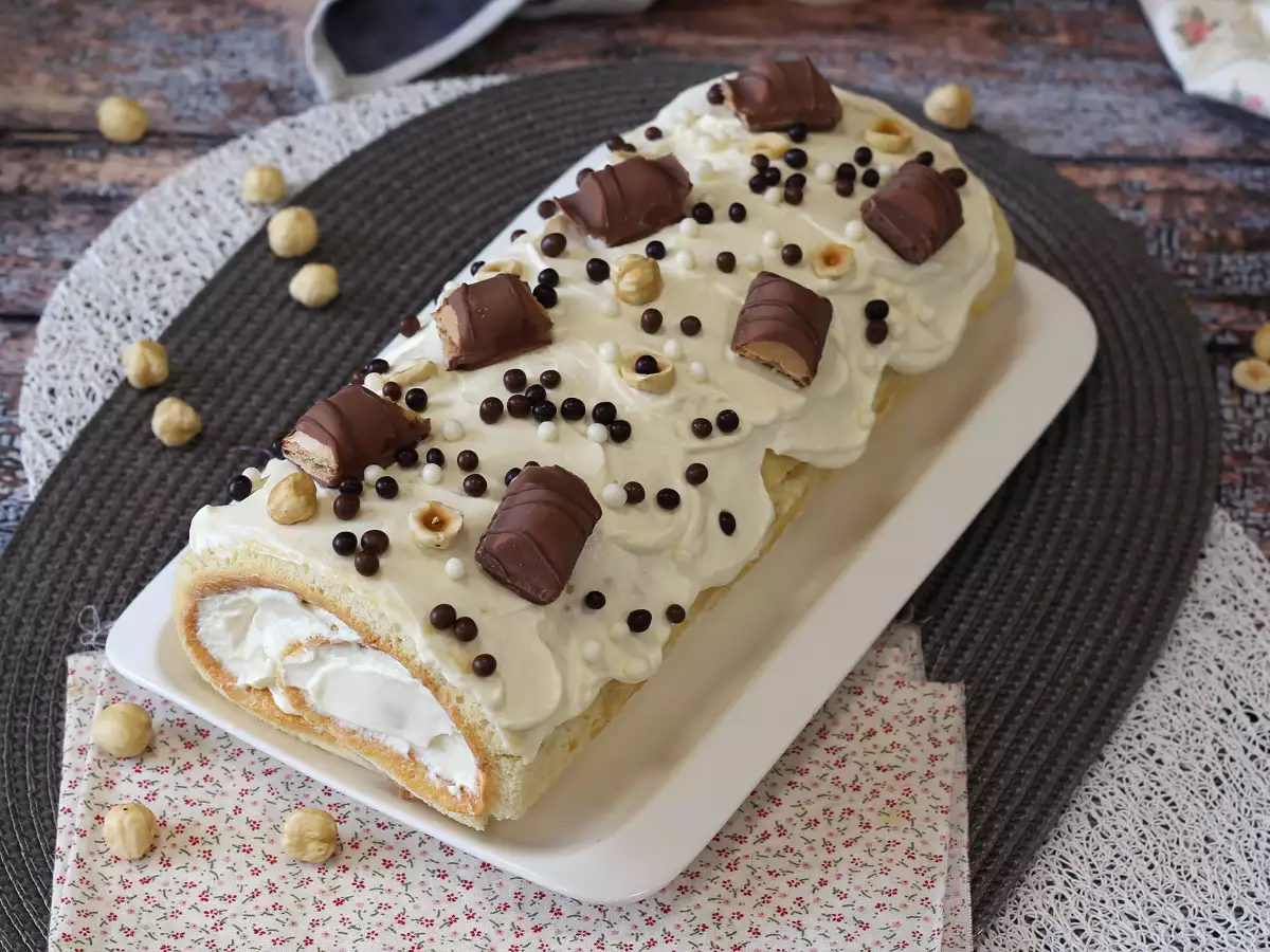 Nem Kinder Bueno-rullekage – perfekt som fødselsdagskage eller juleroulade! - foto 8