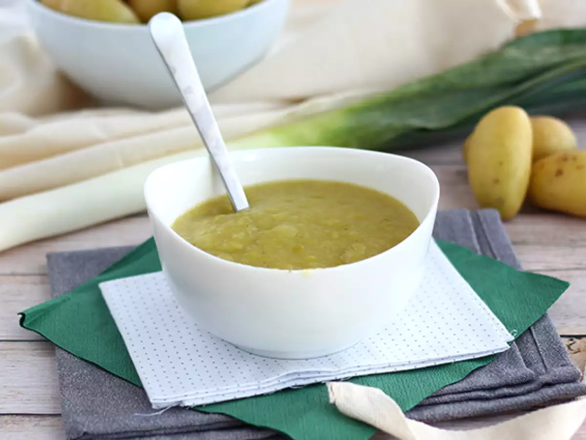 Nem og hurtig porre-kartoffelsuppe - foto 3