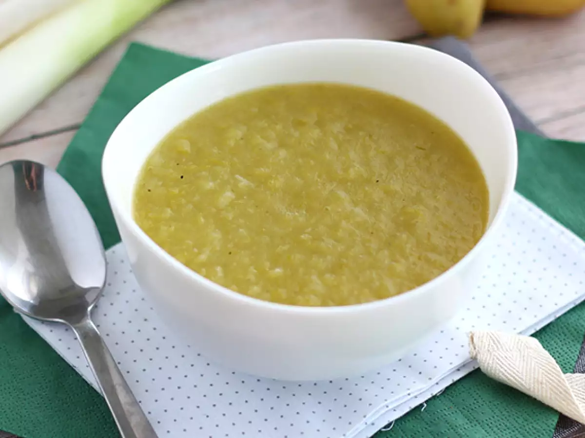 Nem og hurtig porre-kartoffelsuppe - foto 4