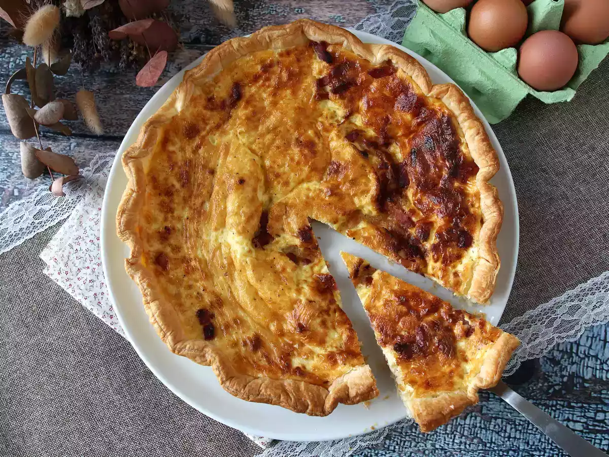 Nem opskrift på hjemmelavet quiche lorraine - foto 4