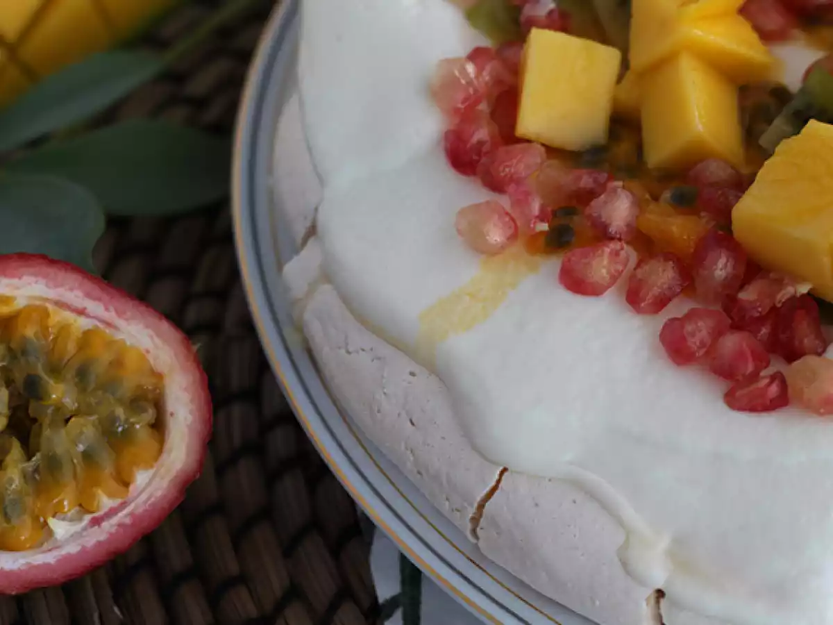 Nem pavlova med eksotiske frugter - foto 5