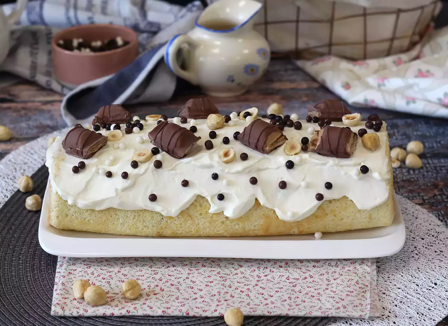 Nem rulle med kinder bueno-smag, perfekt som fødselsdagskage eller julekugle!