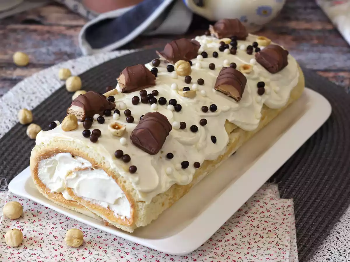 Nem rulle med Kinder Bueno-smag, perfekt som fødselsdagskage eller julekugle! - foto 4