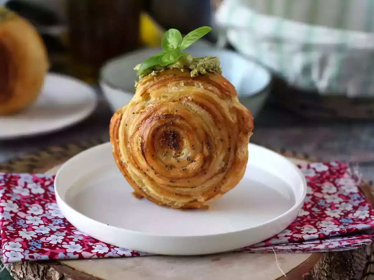 Nem saltet New York-rulle med pesto og fromage frais med 4 ingredienser - foto 5