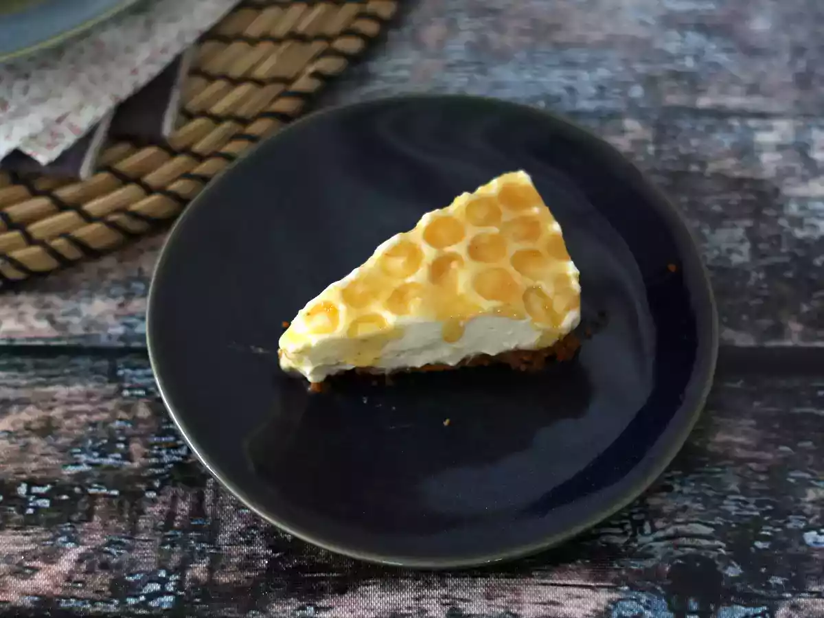 No-bake citron- og honningcheesecake (tutorial til kagedekoration) - foto 2