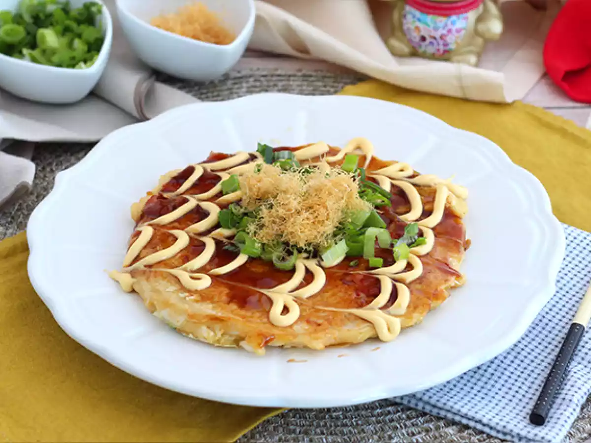 Okonomiyaki - japansk omelet