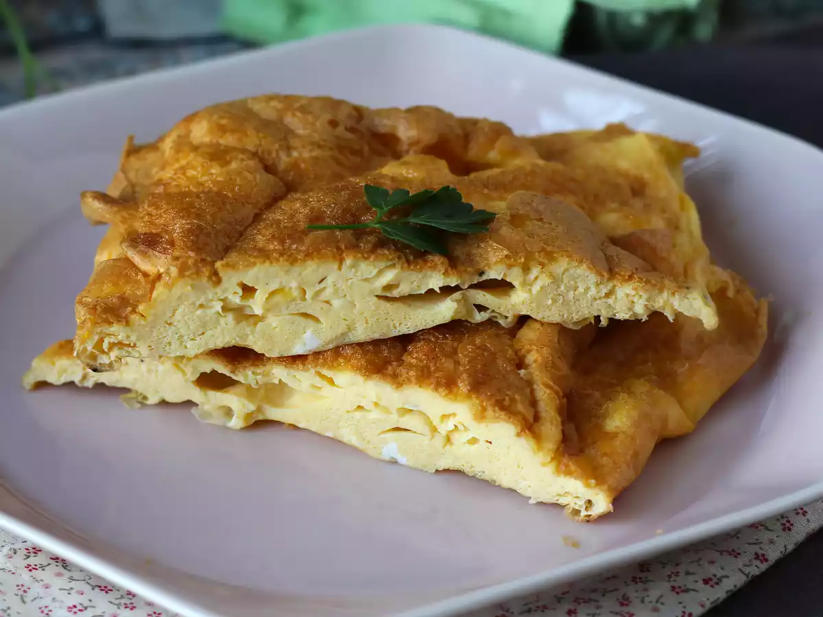 Omelet i frituregryde, en let opskrift uden at gøre noget beskidt i køkkenet! - foto 3