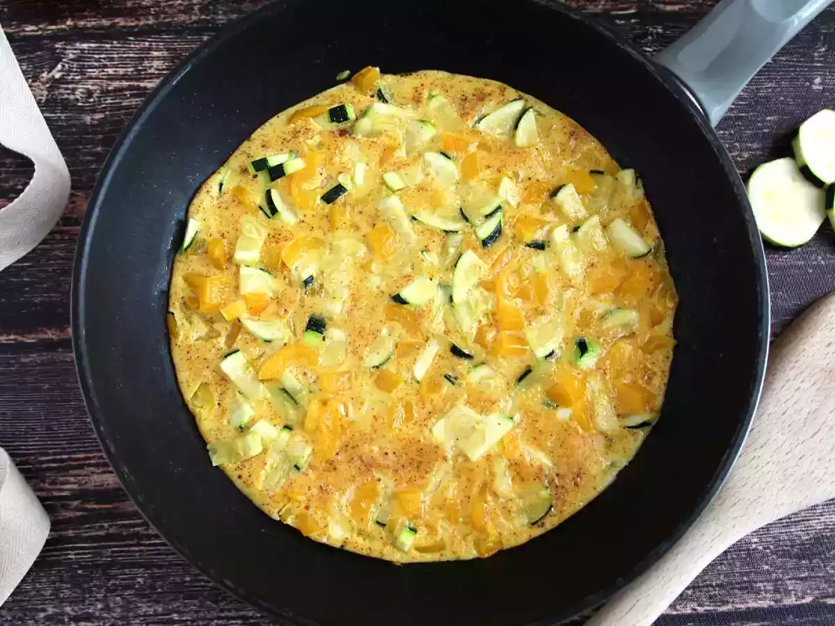 Omelet med peberfrugt og courgette - foto 2