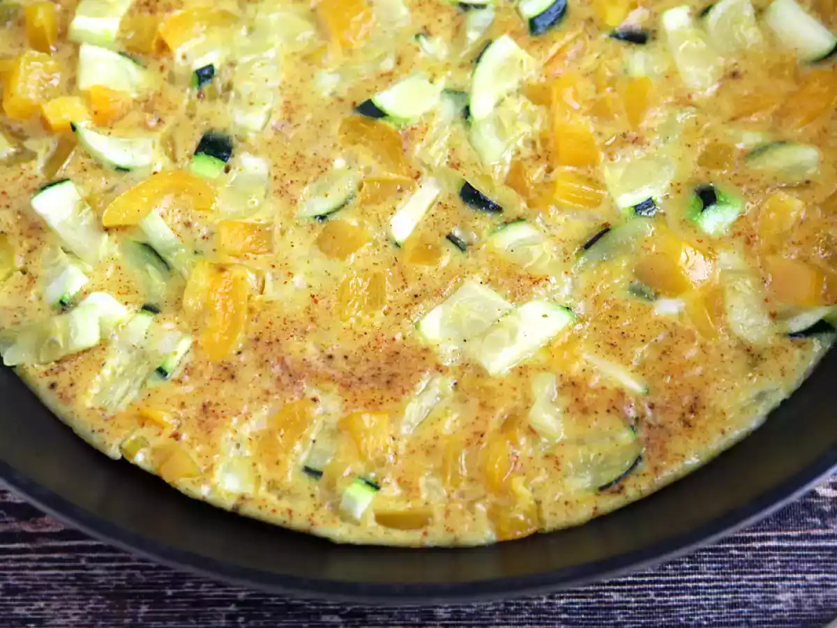 Omelet med peberfrugt og courgette - foto 3