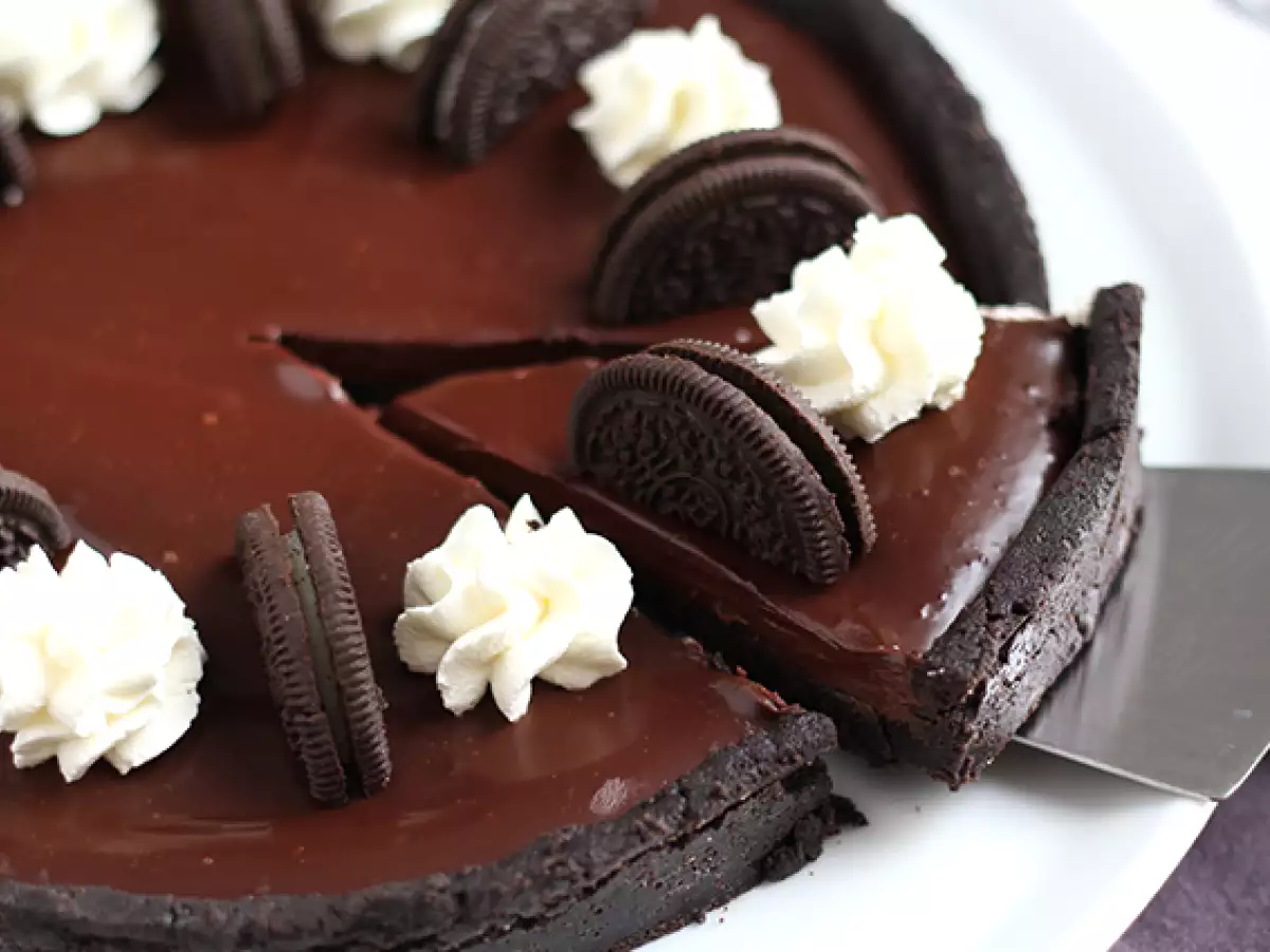 Oreo-tærte med chokolade uden bagning