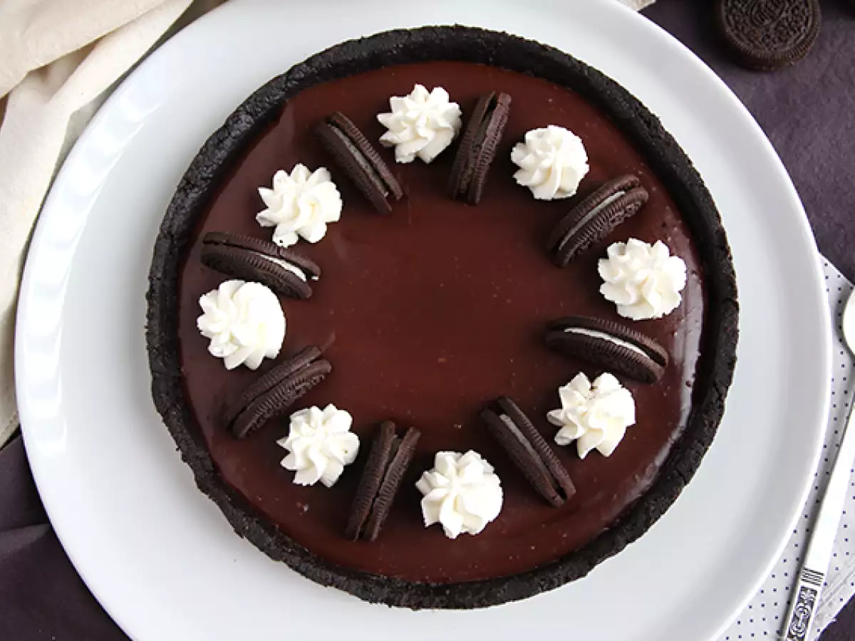Oreo-tærte med chokolade uden bagning - foto 4