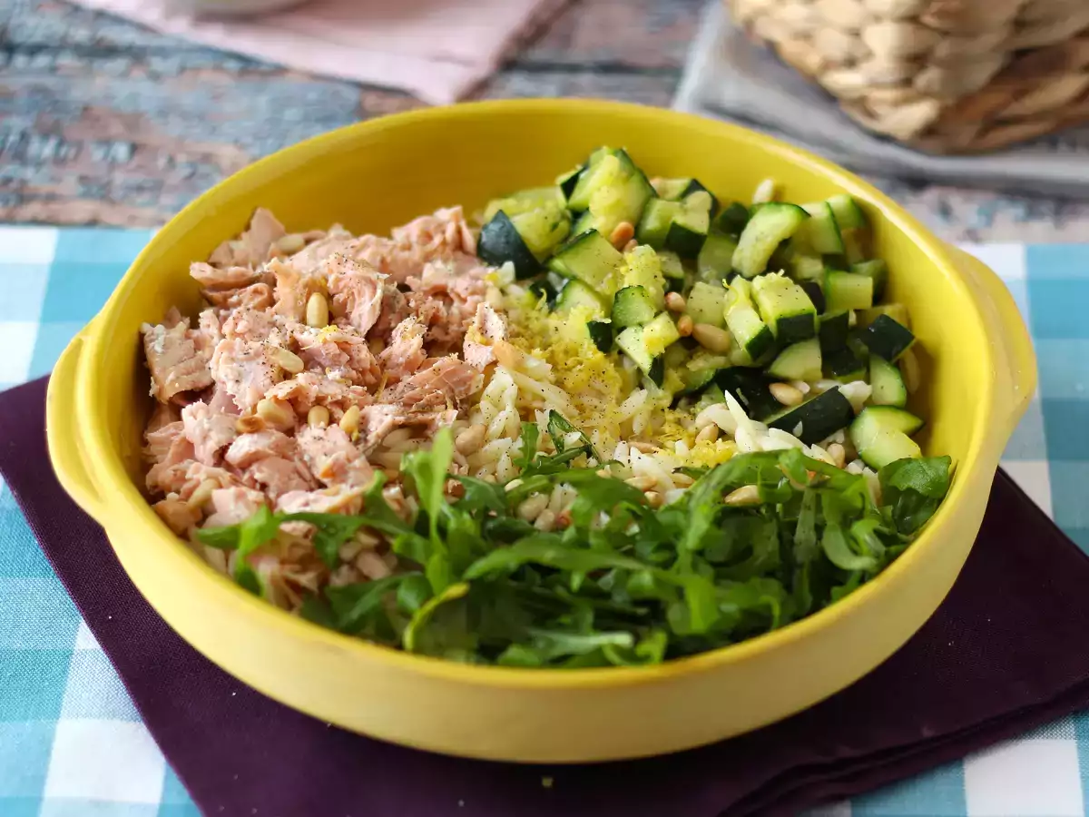 Orzo-pastasalat med laks og courgette - foto 9