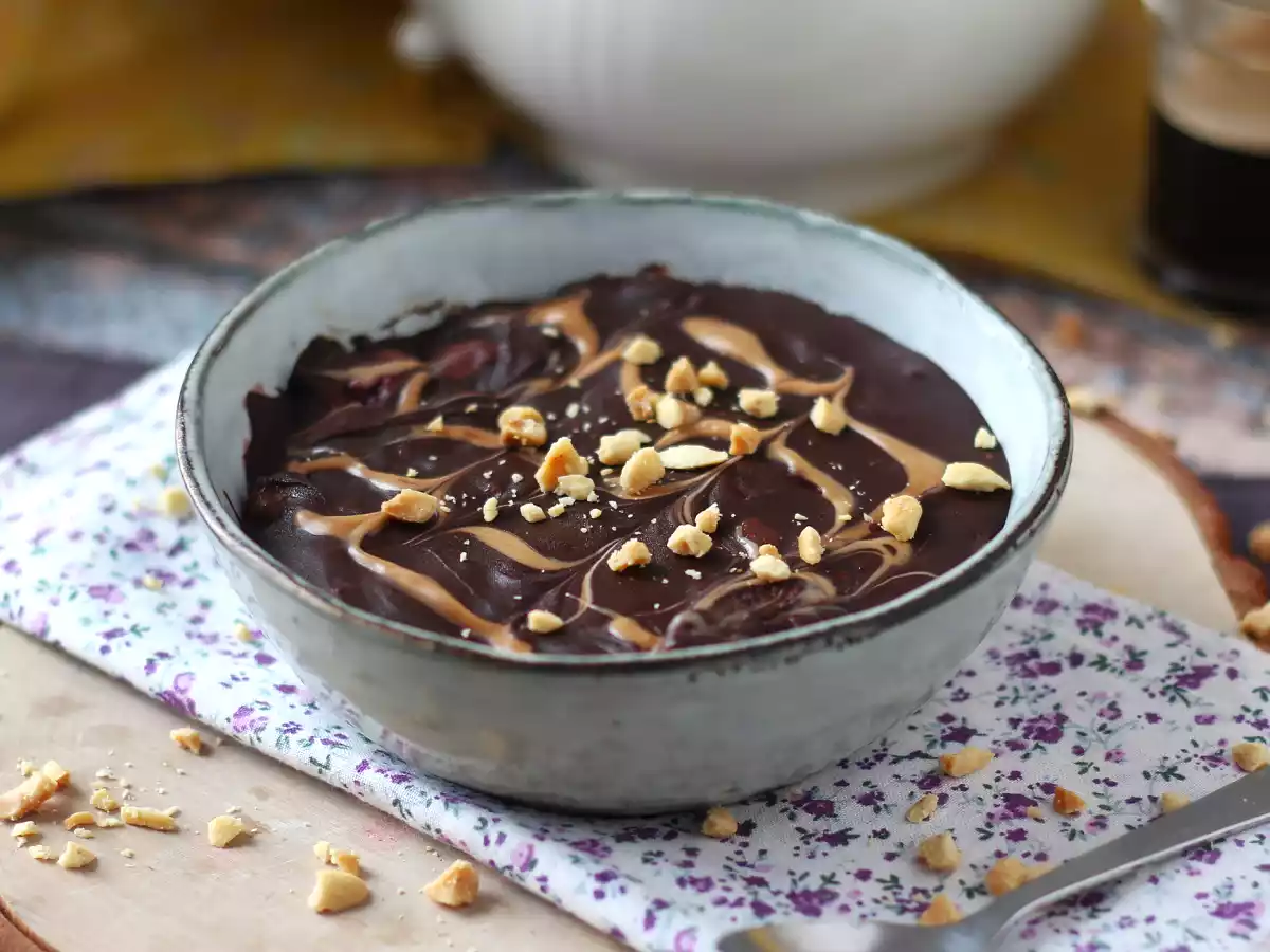 Overnight oats med rød frugt og chokolade, en sund og mættende morgenmad! - foto 6