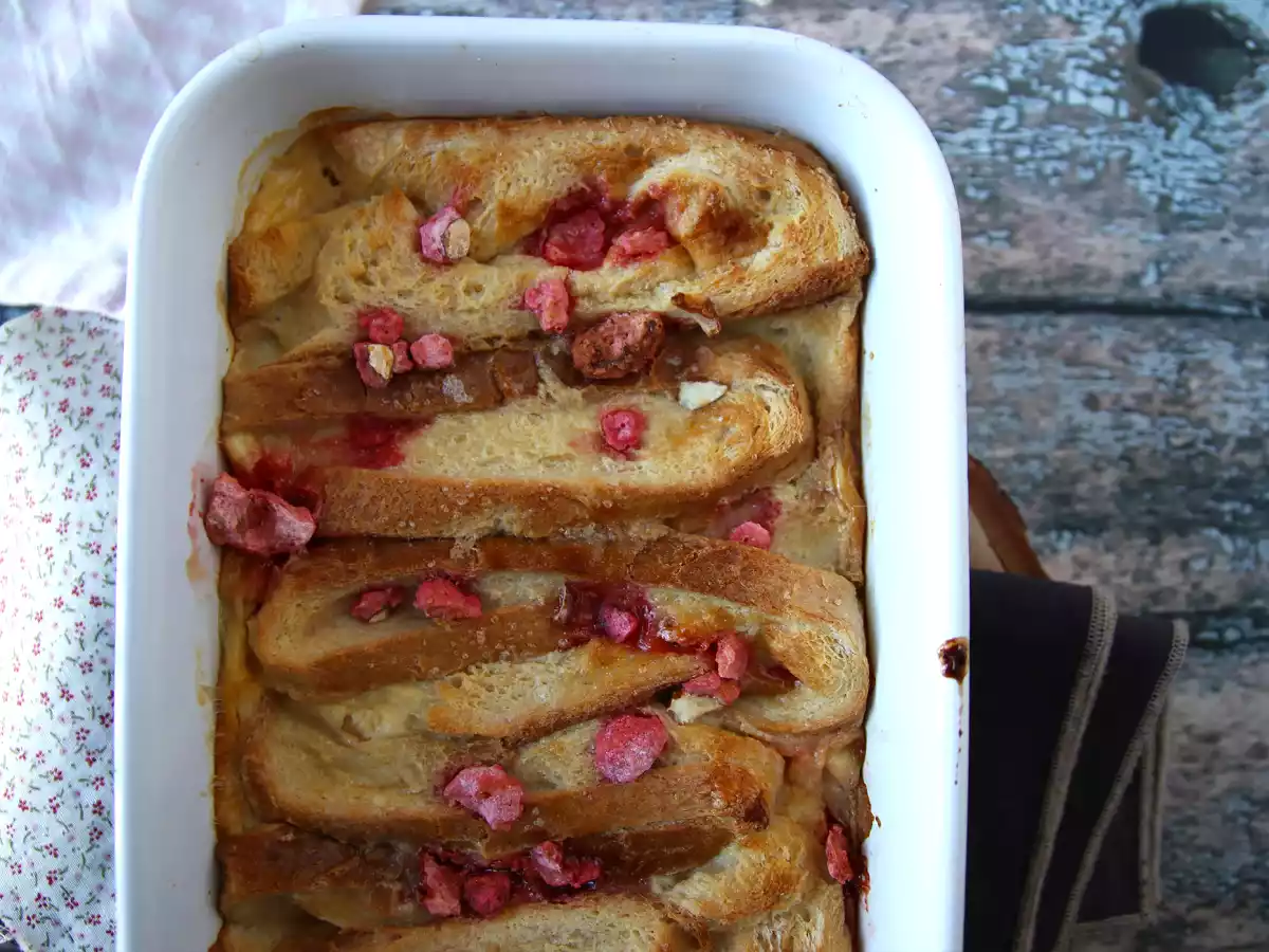 Ovnbagt fransk toast med pink praline-topping, en ultra-gourmet-opskrift - foto 4