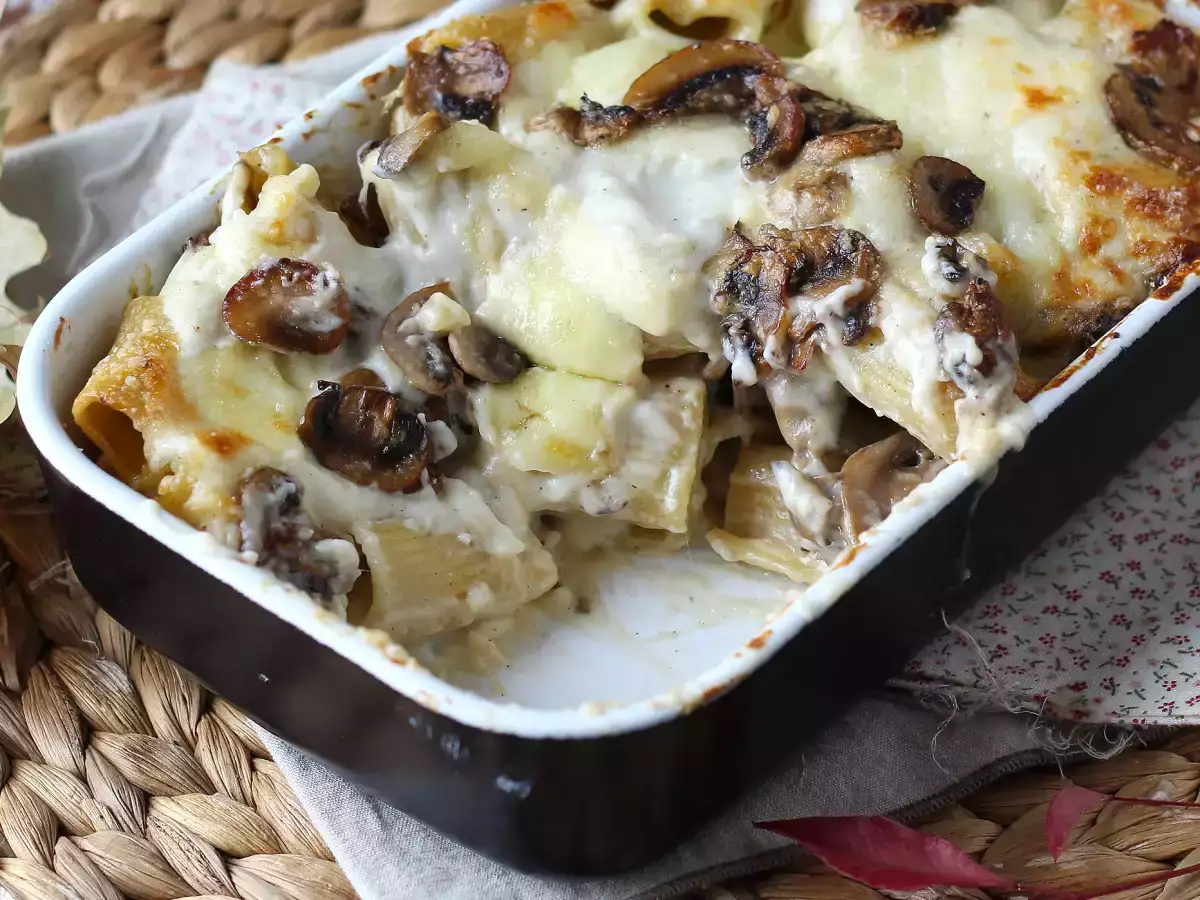 Ovnbagt pasta med svampe: cremet og med smeltet ost – perfekt til efteråret - foto 3