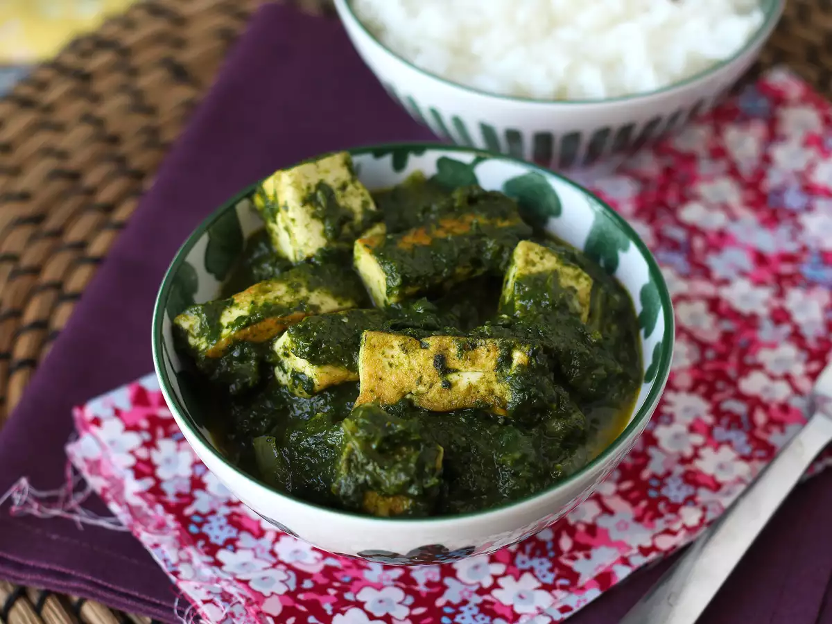Palak tofu: indisk karryret med spinat og tofu - foto 3