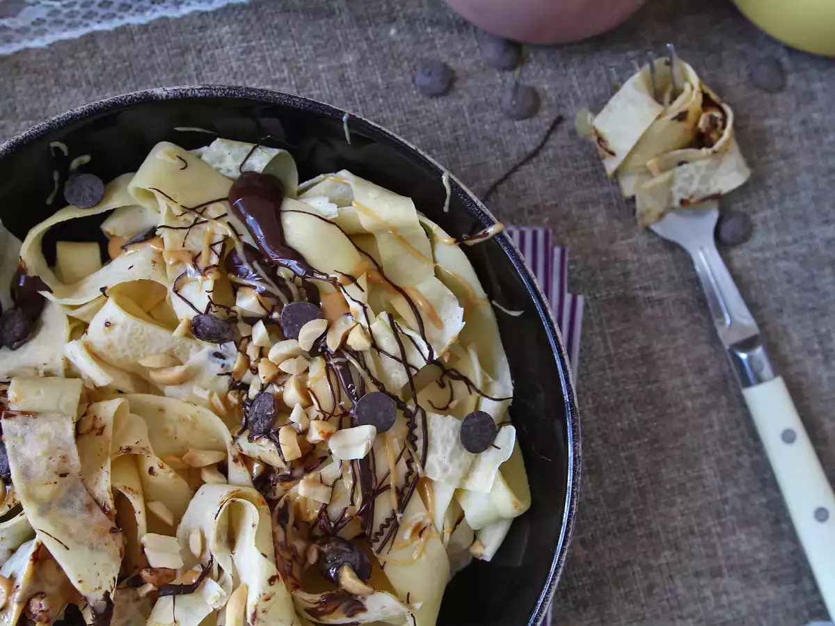 Pandekage-tagliatelle med chokolade og peanutbutter! - foto 5