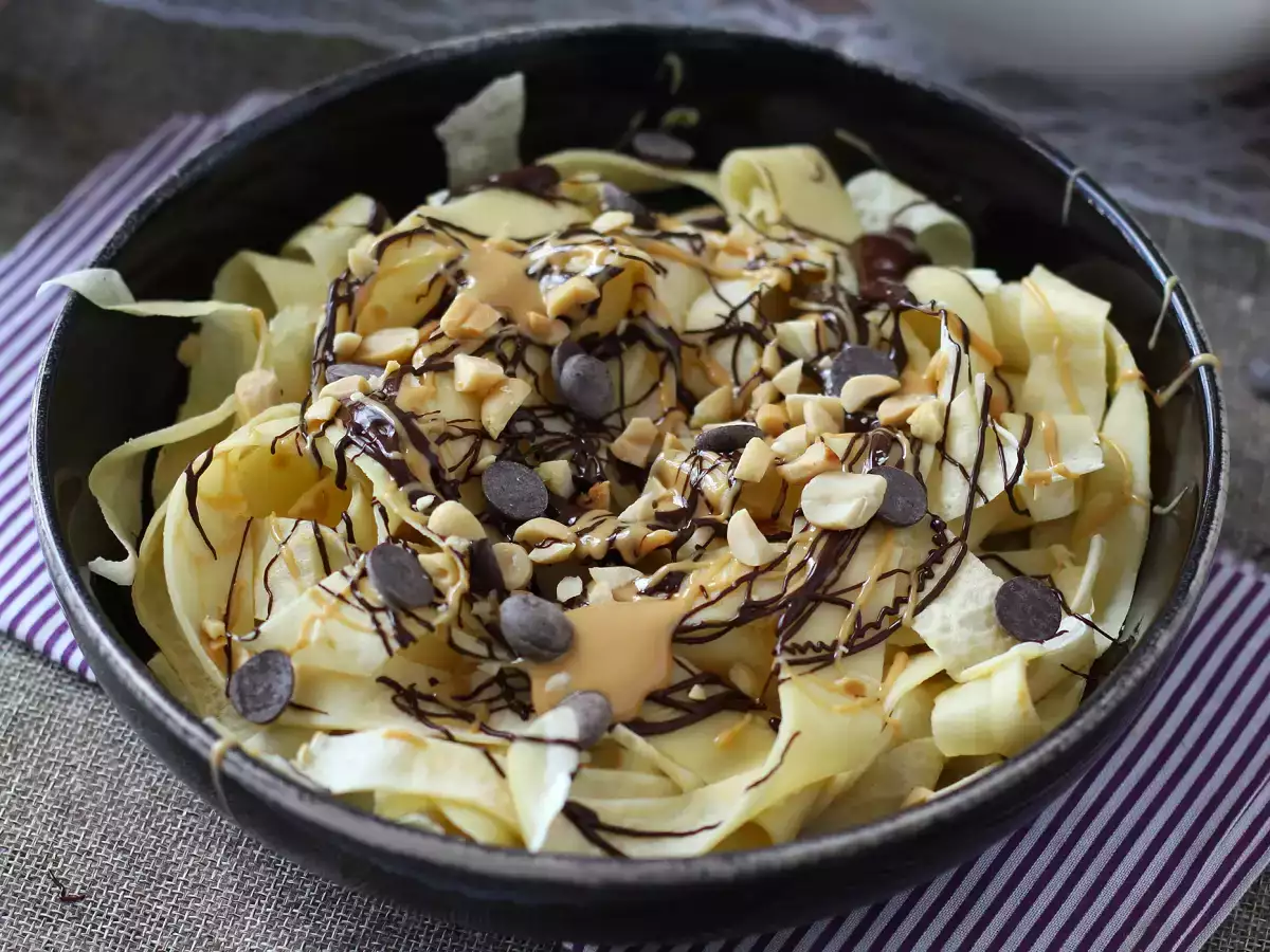 Pandekage-tagliatelle med chokolade og peanutbutter! - foto 6