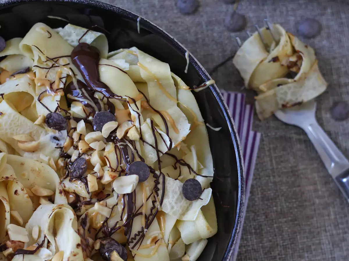 Pandekage-tagliatelle med chokolade og peanutbutter! - foto 8
