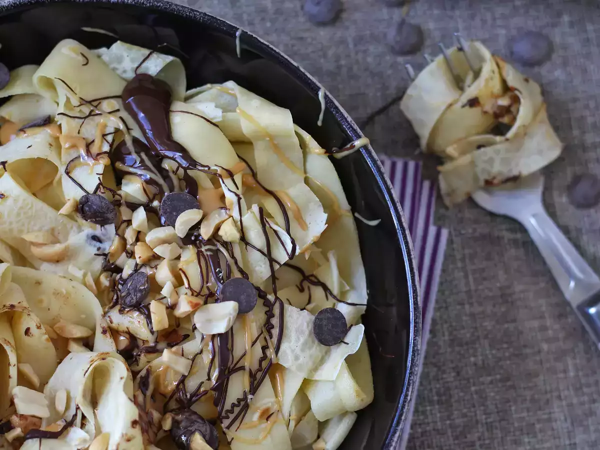 Pandekage-tagliatelle med chokolade og peanuts! - foto 8