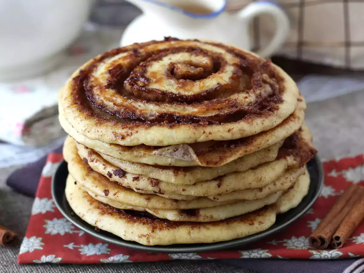 Pandekager med kanelsnegle, til dem, der elsker kanel - foto 2