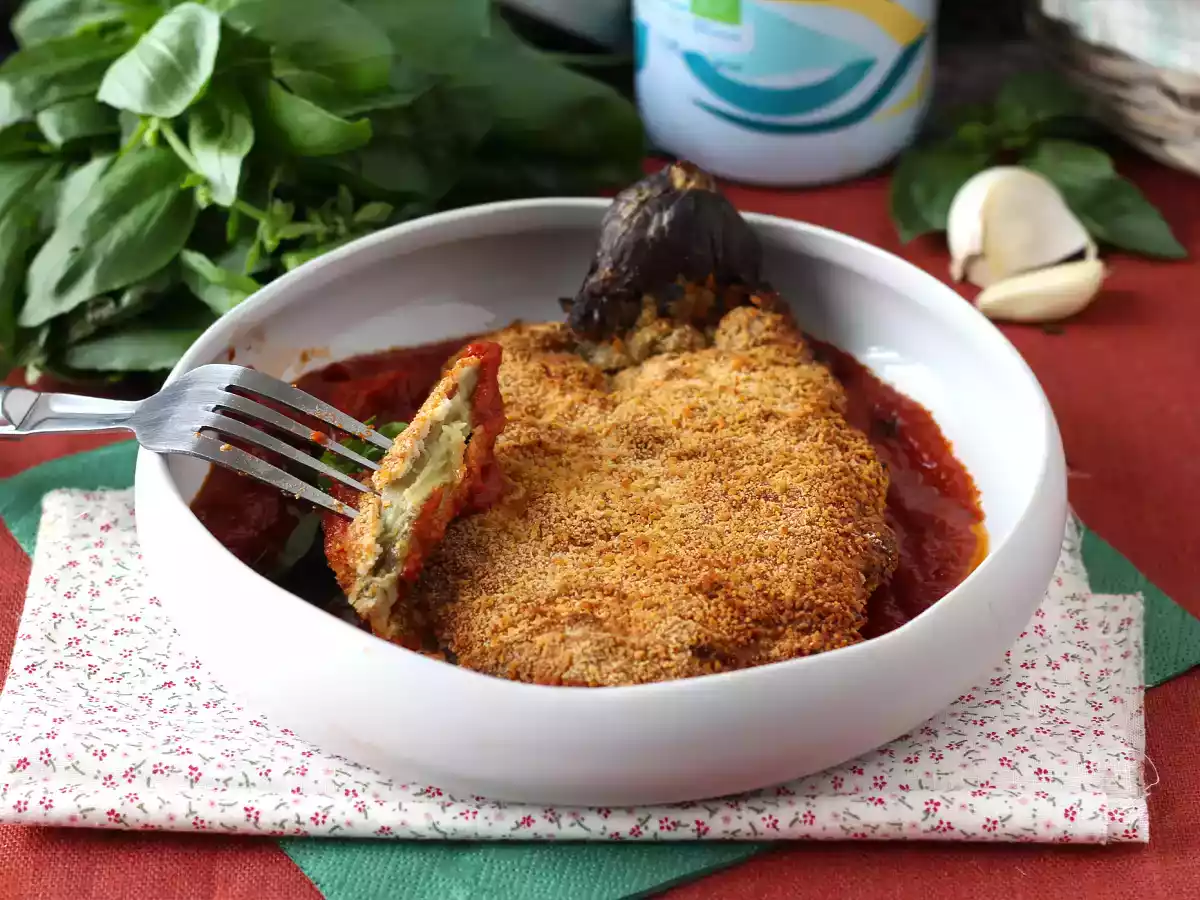 Paneret aubergine i milanesisk stil, men vegetarisk - Air Fryer cooking