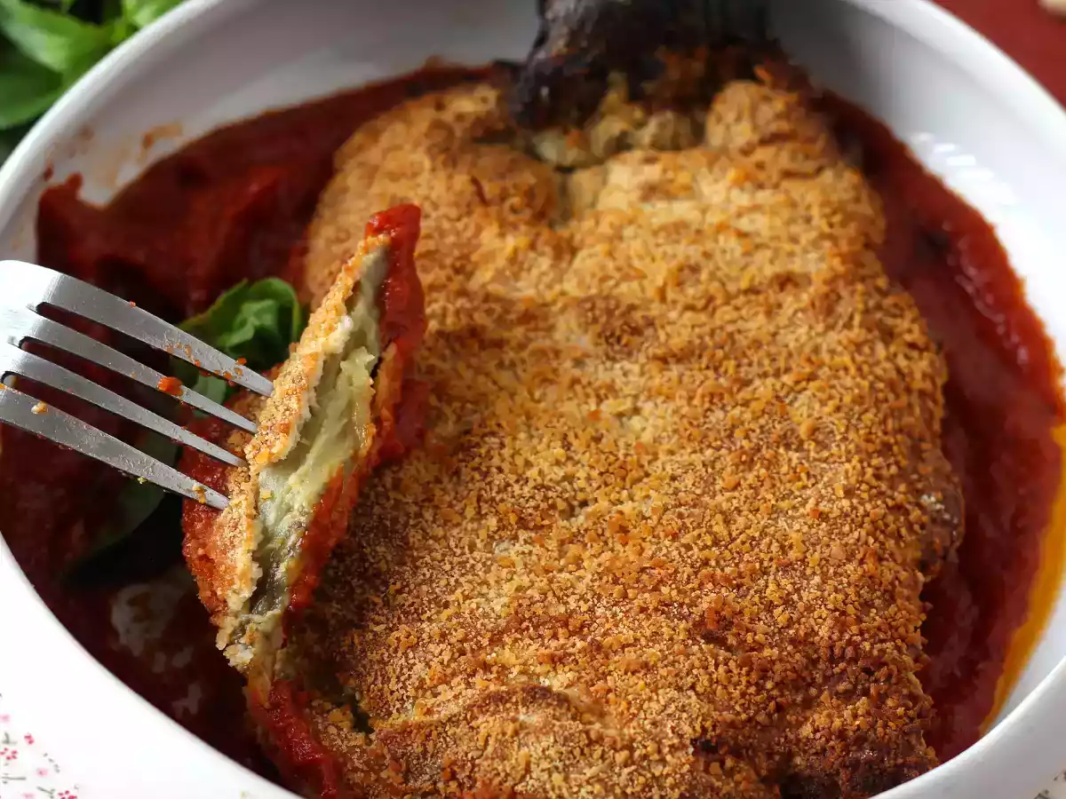 Paneret aubergine i milanesisk stil, men vegetarisk - Air Fryer cooking - foto 5