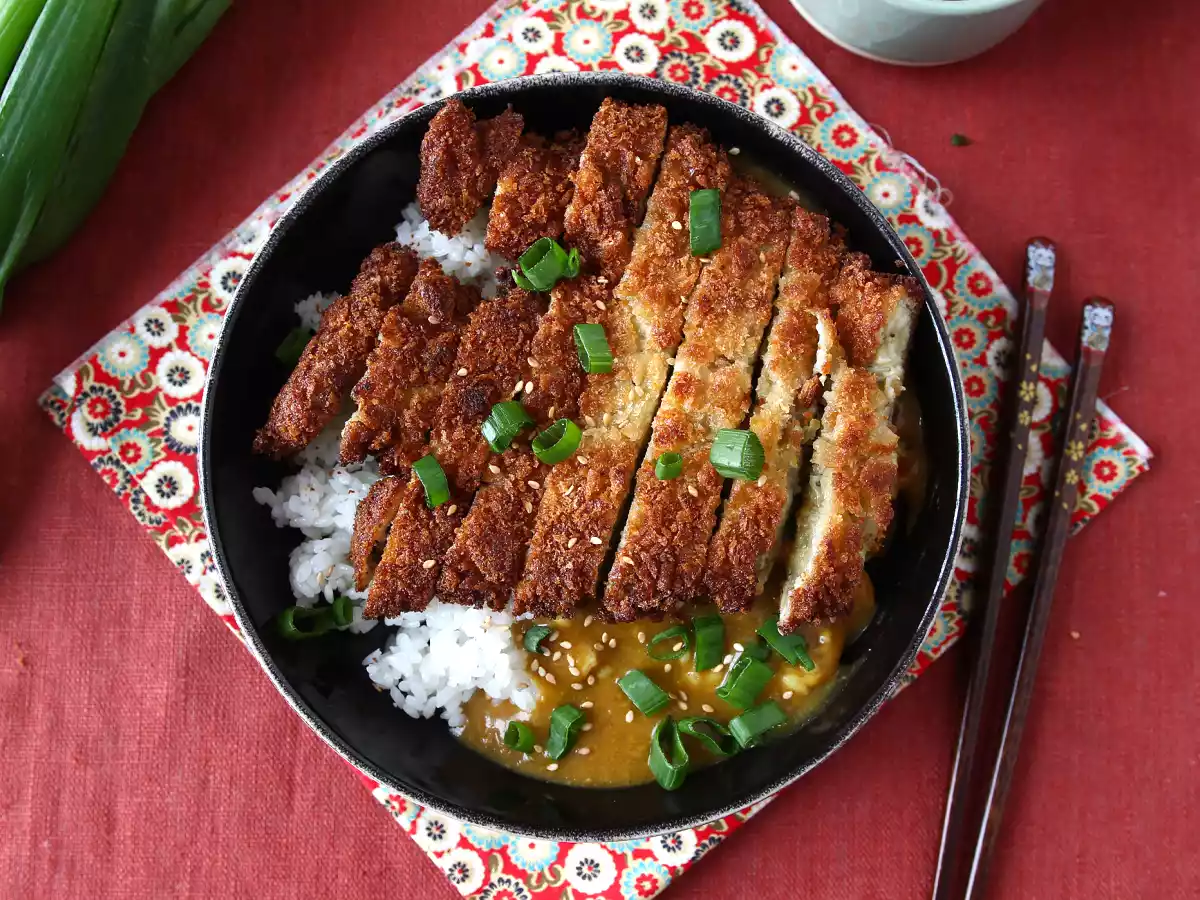 Paneret aubergine med panko-rasp, japansk karry i katsu-stil, men vegetarisk - foto 5