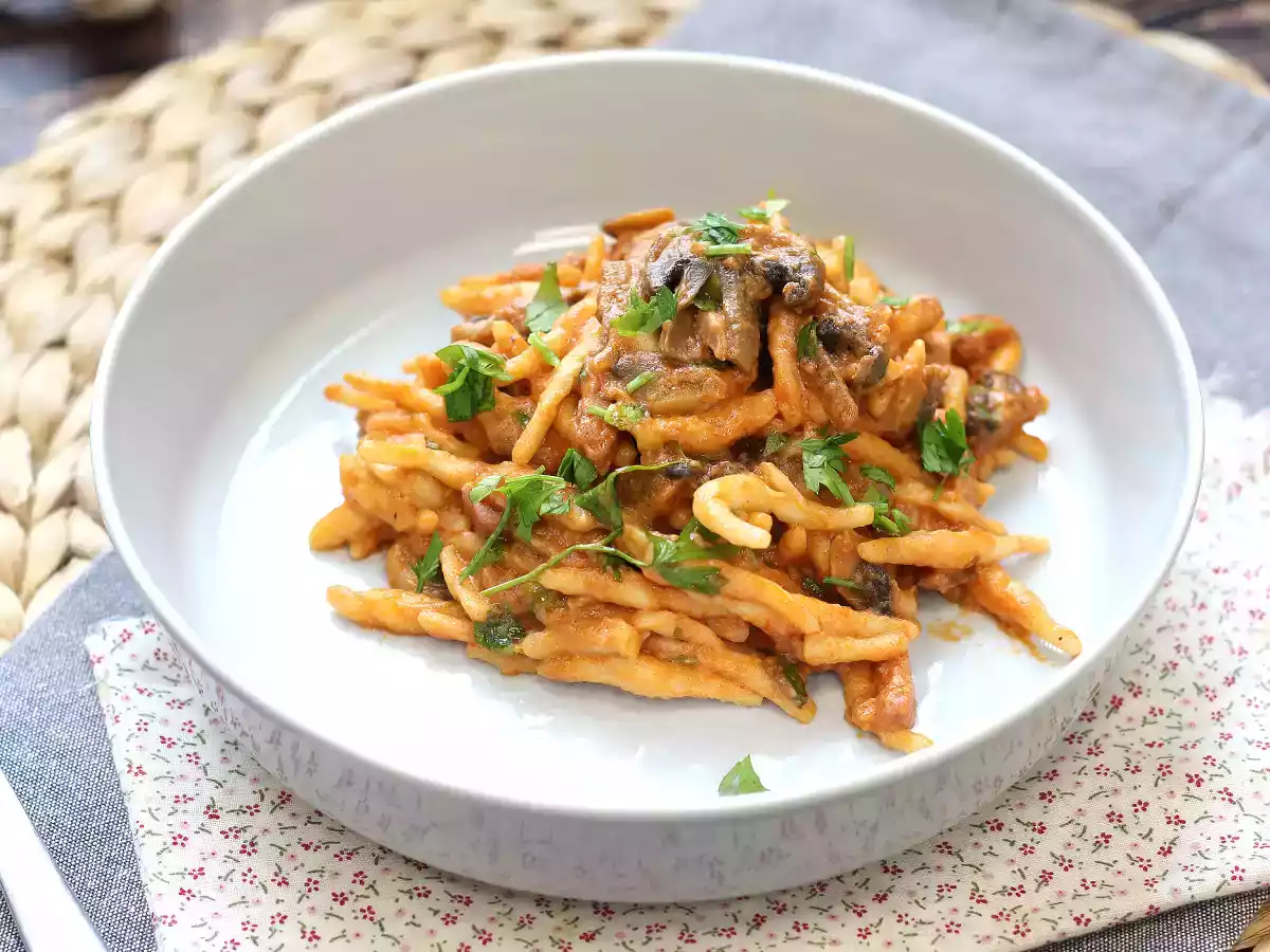 Pasta alla boscaiola, den ideelle forret til efterår og vinter