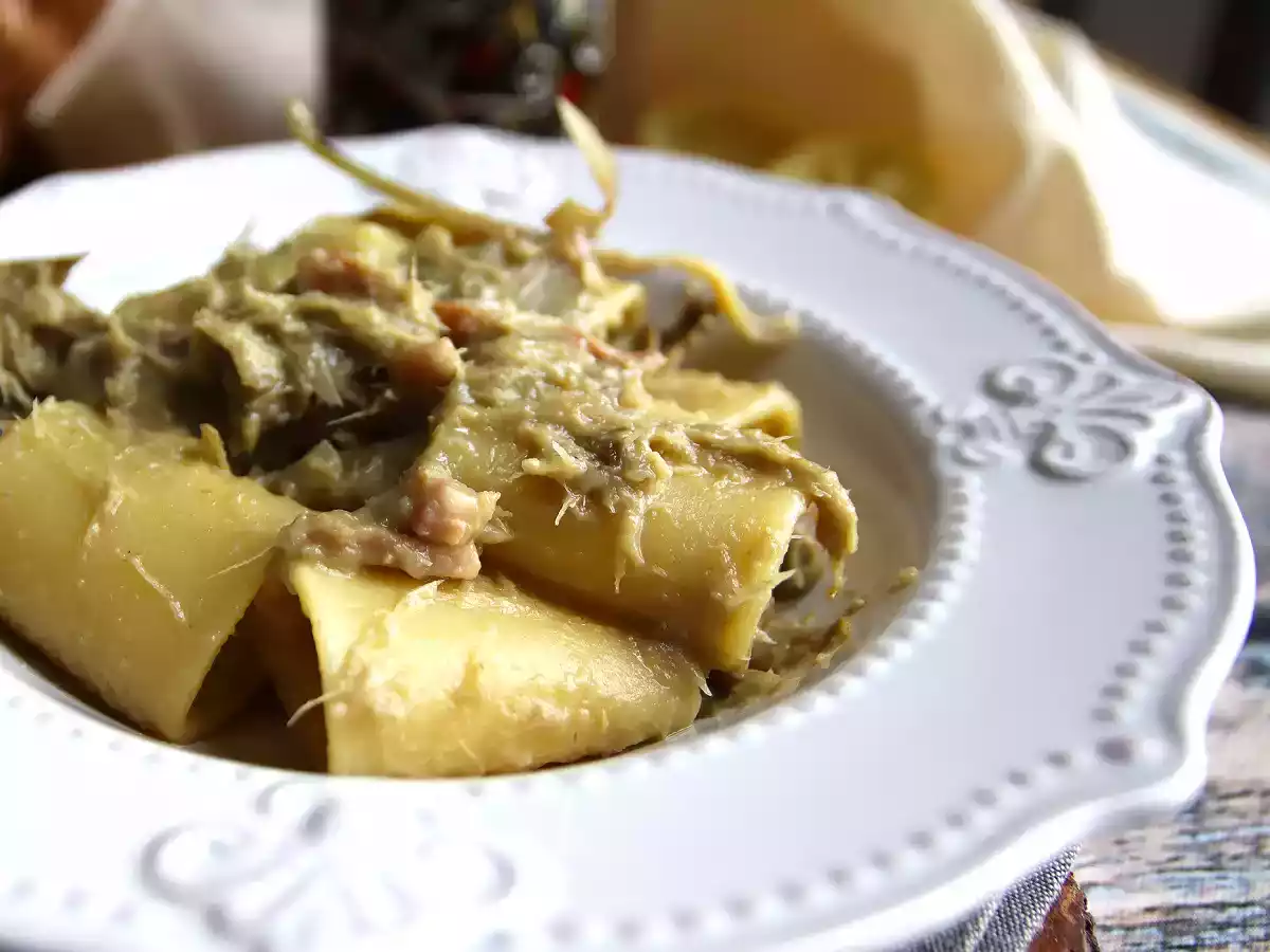 Pasta med artiskokker og bacon, en velsmagende forret, der er nem at tilberede - foto 4