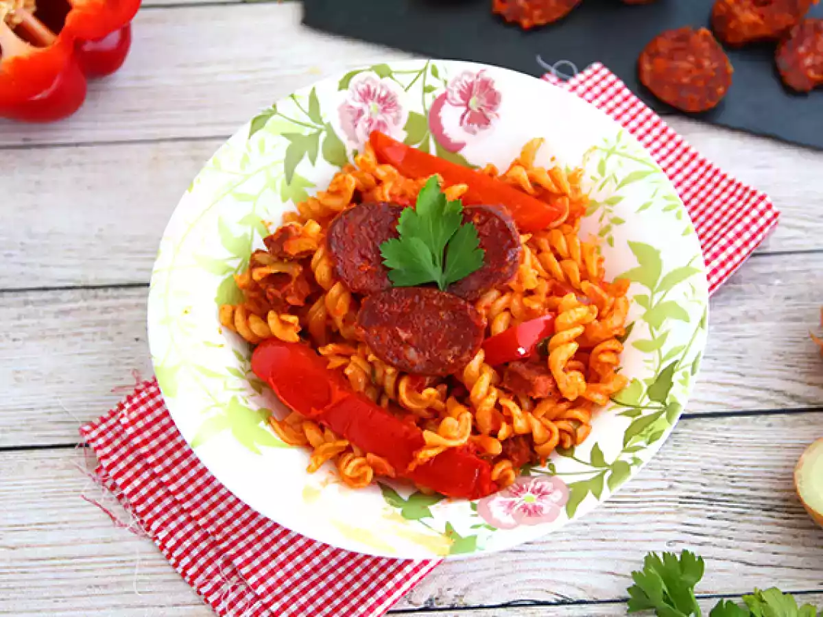 Pasta med chorizo