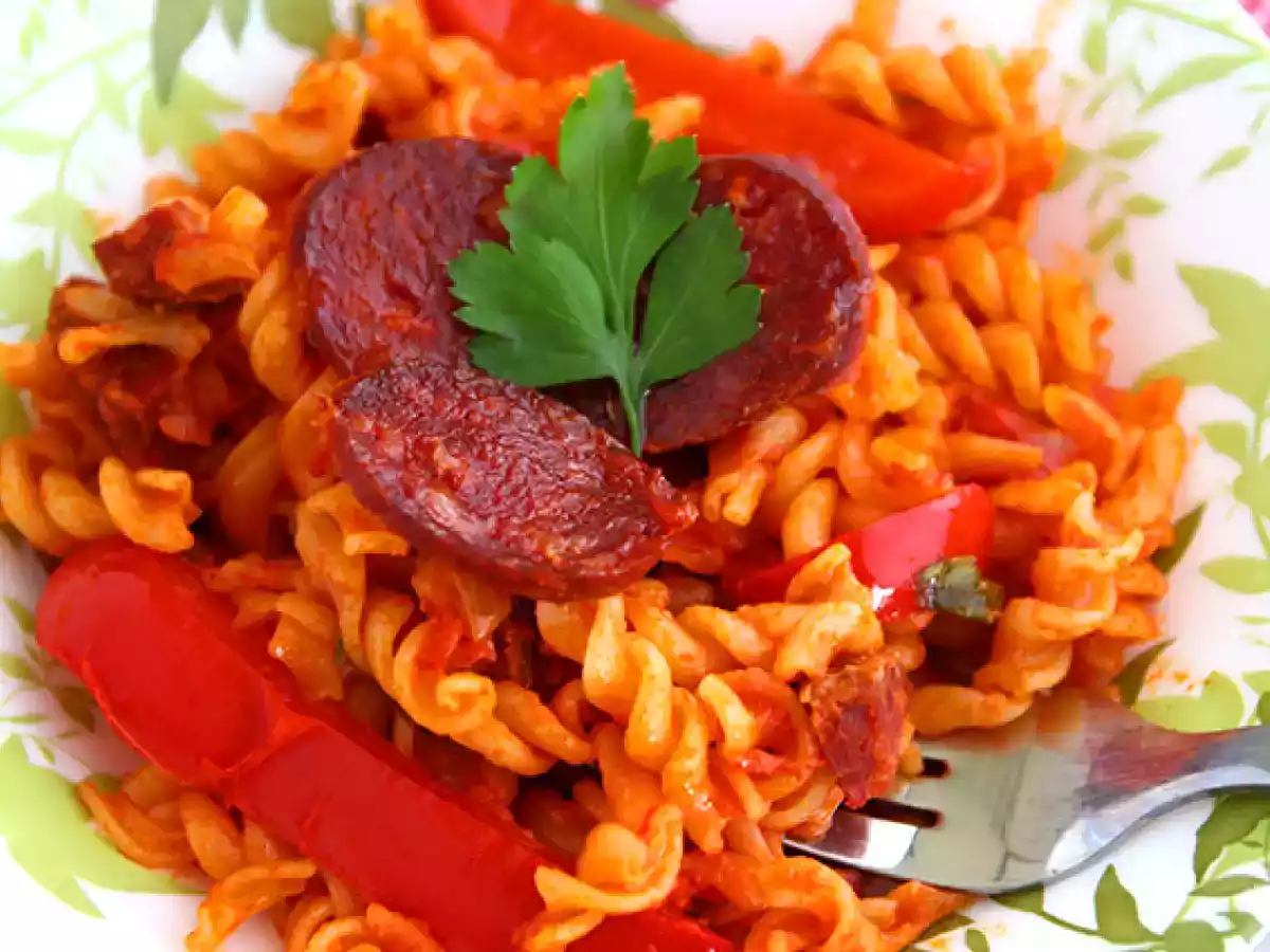 Pasta med chorizo - foto 2