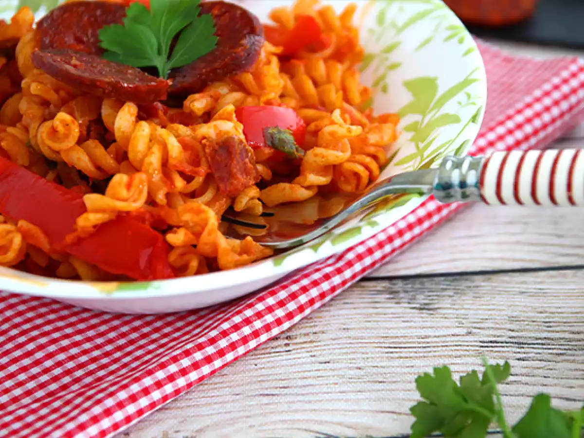 Pasta med chorizo - foto 4