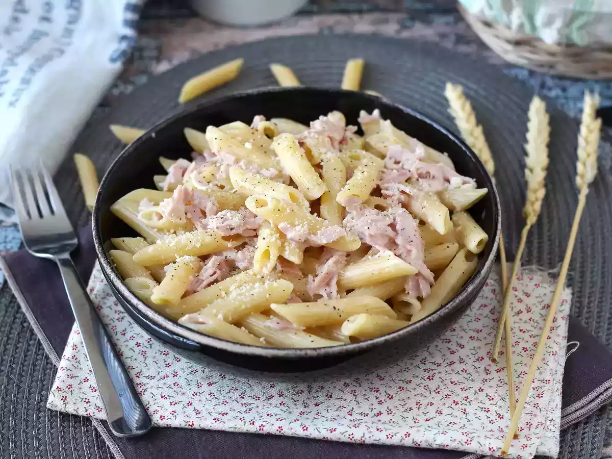 Pasta med fløde og skinke: cremet, hurtig og uimodståelig! - foto 2