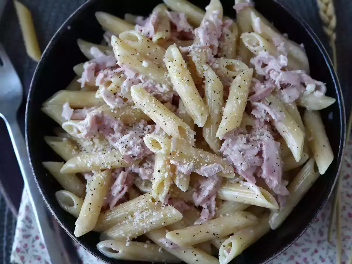 Pasta med fløde og skinke: cremet, hurtig og uimodståelig! - foto 5